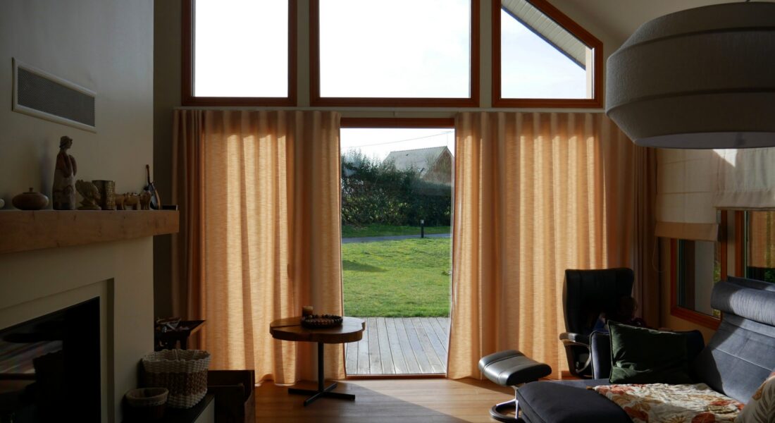 Rideaux Wave sur mesure Rideaux Wave sur mesure , tissu thermique Bobine et poésie à Pommeret